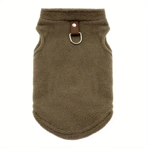 Ultra-Soft Cozy Winter Fleece Dog Jacket - Snug-fit & Fashionable for Small Dogs, Warm Comfortable Pet Clothing, Winter Fleece - Brown Small - Image 2