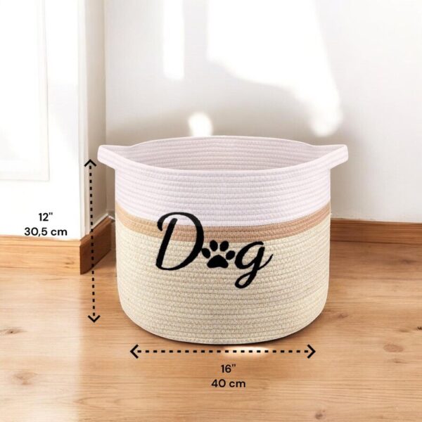 Toy Basket, Animal Lover Gift, Puppy Toy Basket, Dog Owner Gift, Toy Storage, Pet storage, Pet Storage Bin, Dog Storage Box, Cat Toy Bin - Image 2