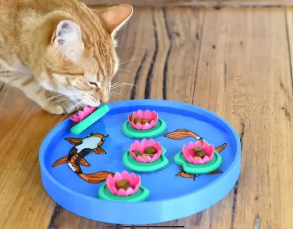 Koi pound cat treat floating puzzle